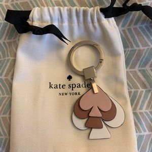 NWT Kate Spade key fob bag charm stacked spades
